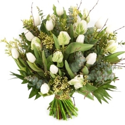 Bouquet of white Easter tulips (Small)